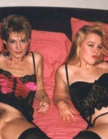 Vintage Photo Of Super Sexy Real Mother And Daughter Posing Naked On Bed